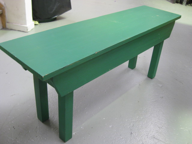 BENCH, Timber - Painted Green 1.1m Long